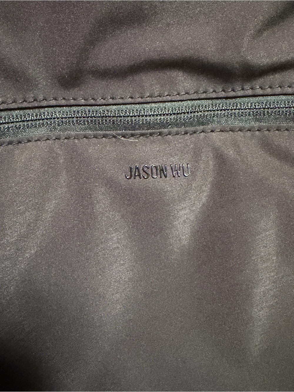 Jason Wu Black Satin Interior with Zippered Pocket